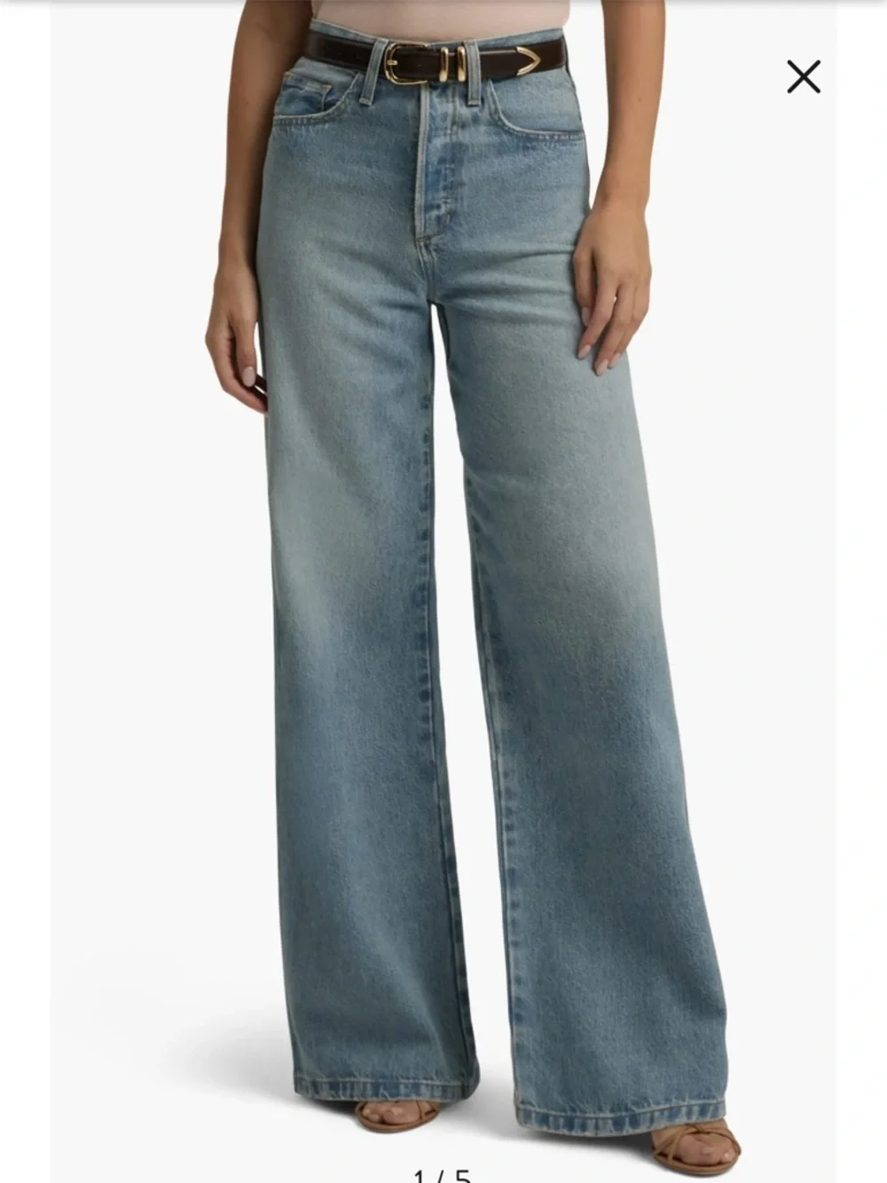 Favorite Daughter The Masha Light Wash Denim Jeans size 30 High rise wide leg - Picture 1 of 10